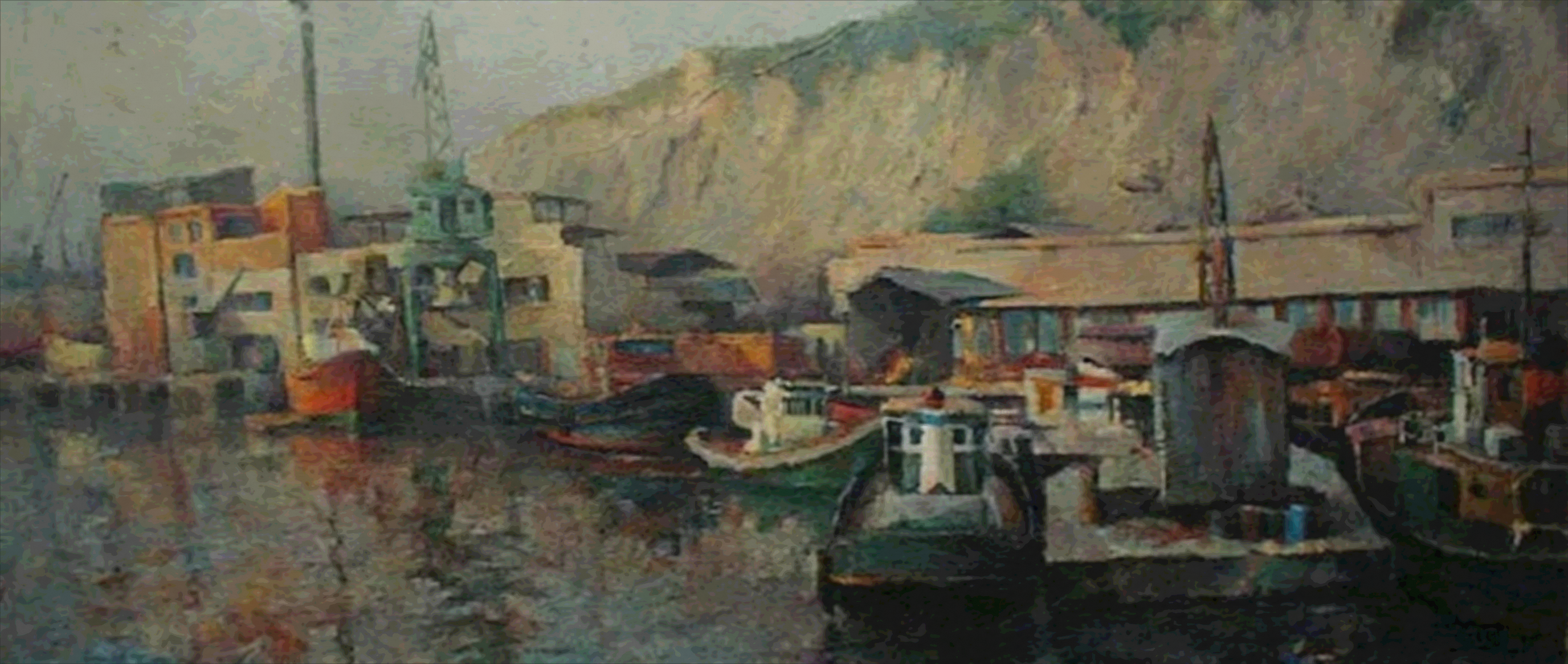 Contexto pictorico de industria y atmosfera