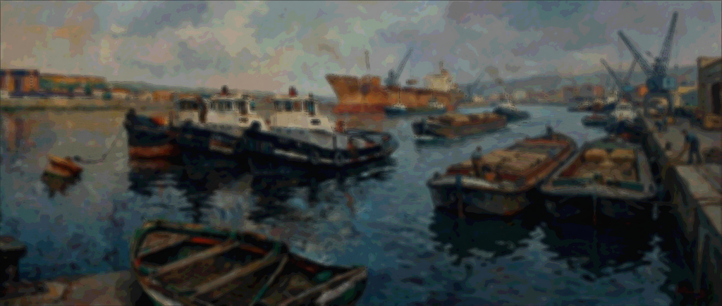 Contexto pictorico de ria y trabajo